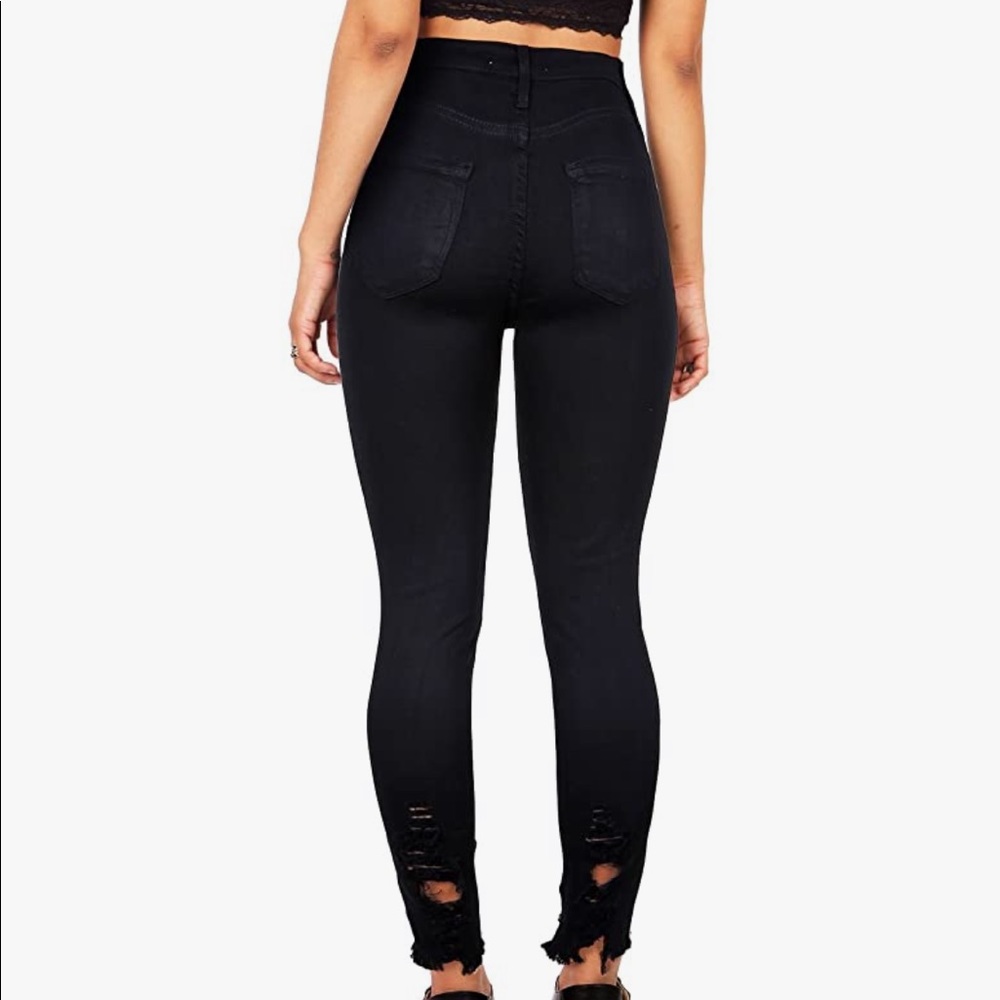 Distressed High Rise Jeans - Picture 2 of 4